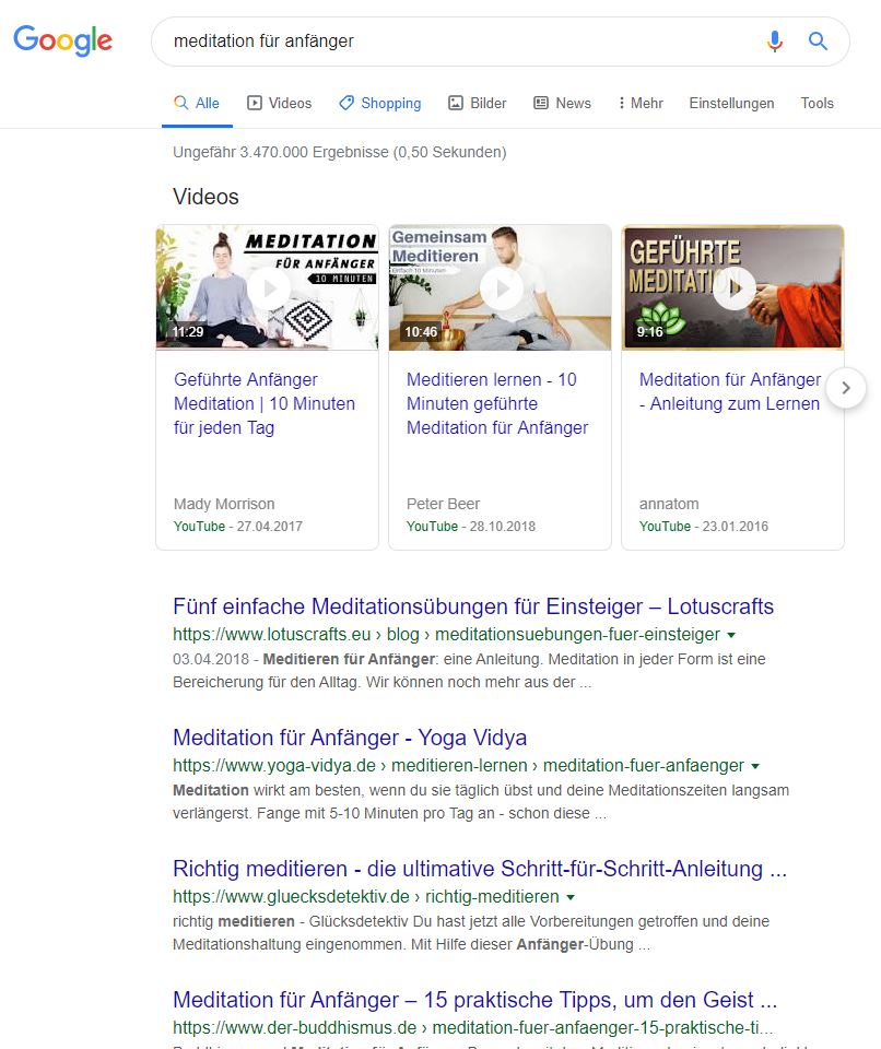 SEO Ranking für Content Marketing