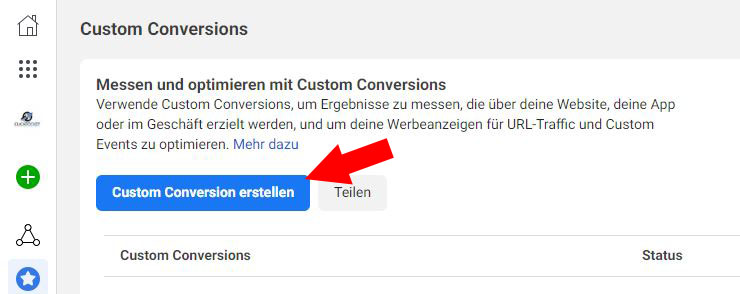 Facebook Custom Conversion Schritt 2.2