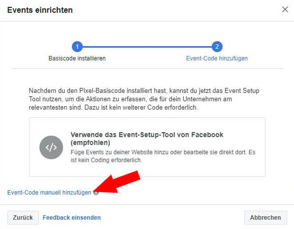 Facebook Pixel erstellen Schritt 7