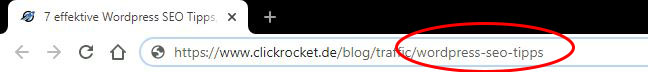 Wordpress SEO Tipp 1 URL Slug